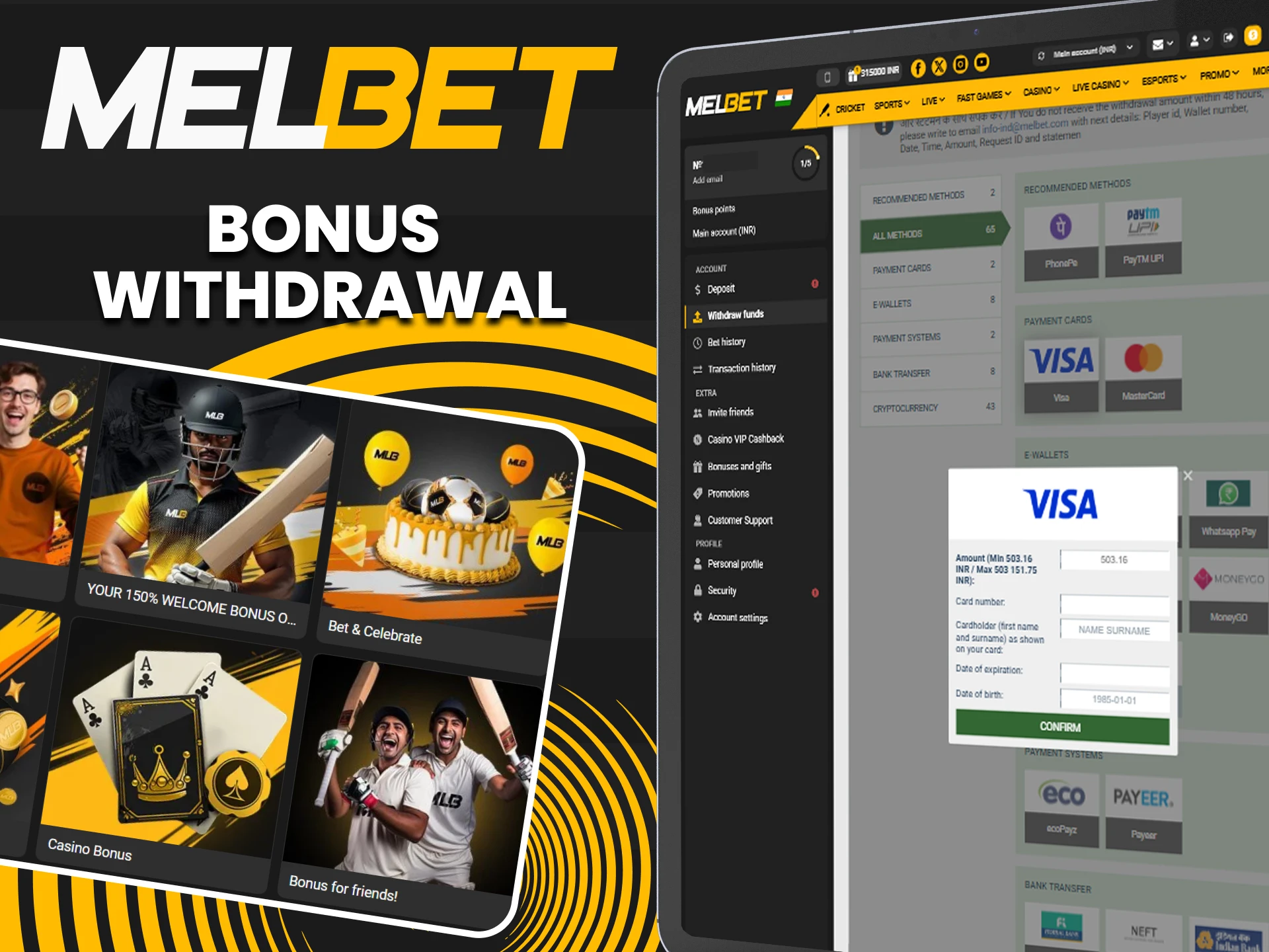 Find out how to withdraw your bonus to Melbet.