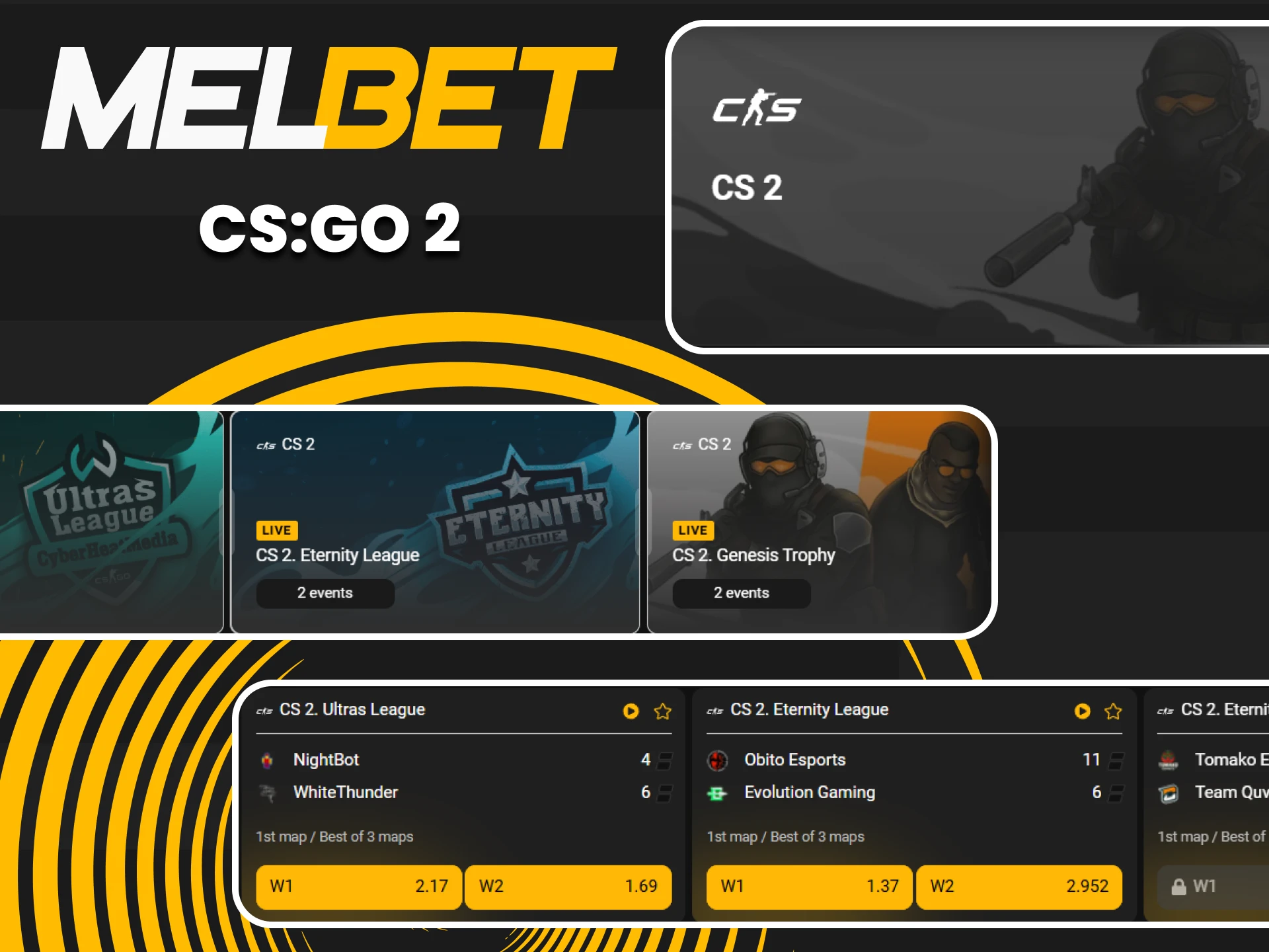 Bet on top CS:GO tournaments and enjoy exciting betting options with MelBet.