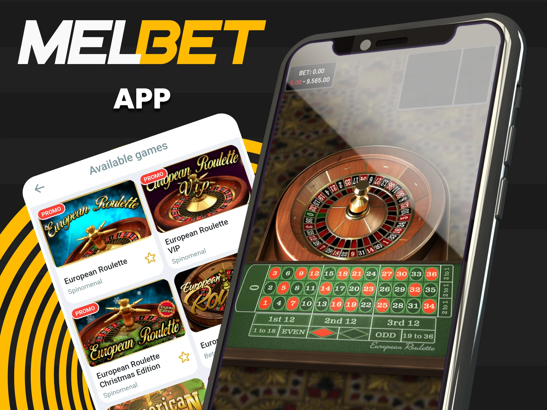 By downloading the Melbet app to your phone, you can play Roulette.