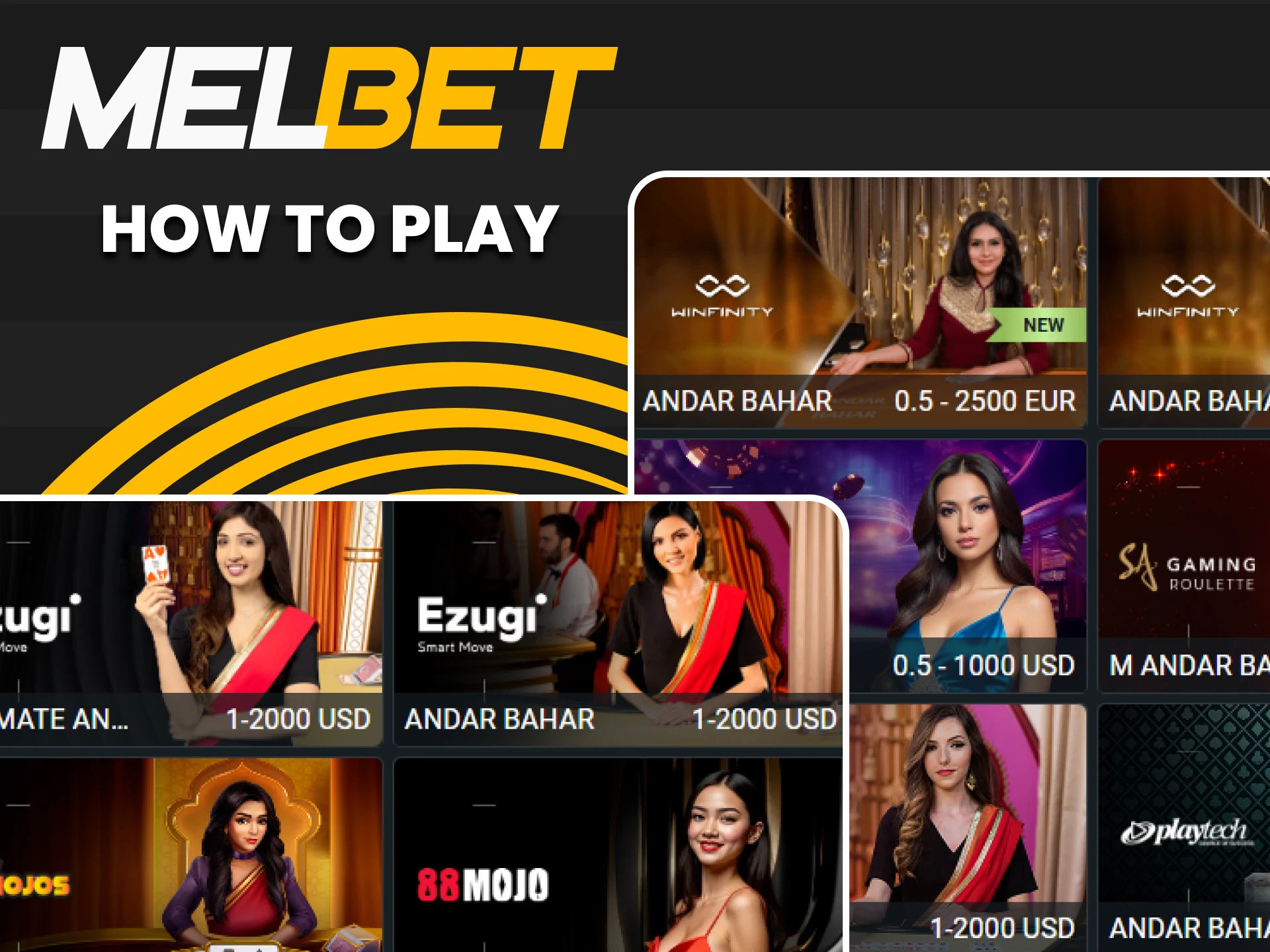 Go to the Melbet casino section to play Andar Bahar.