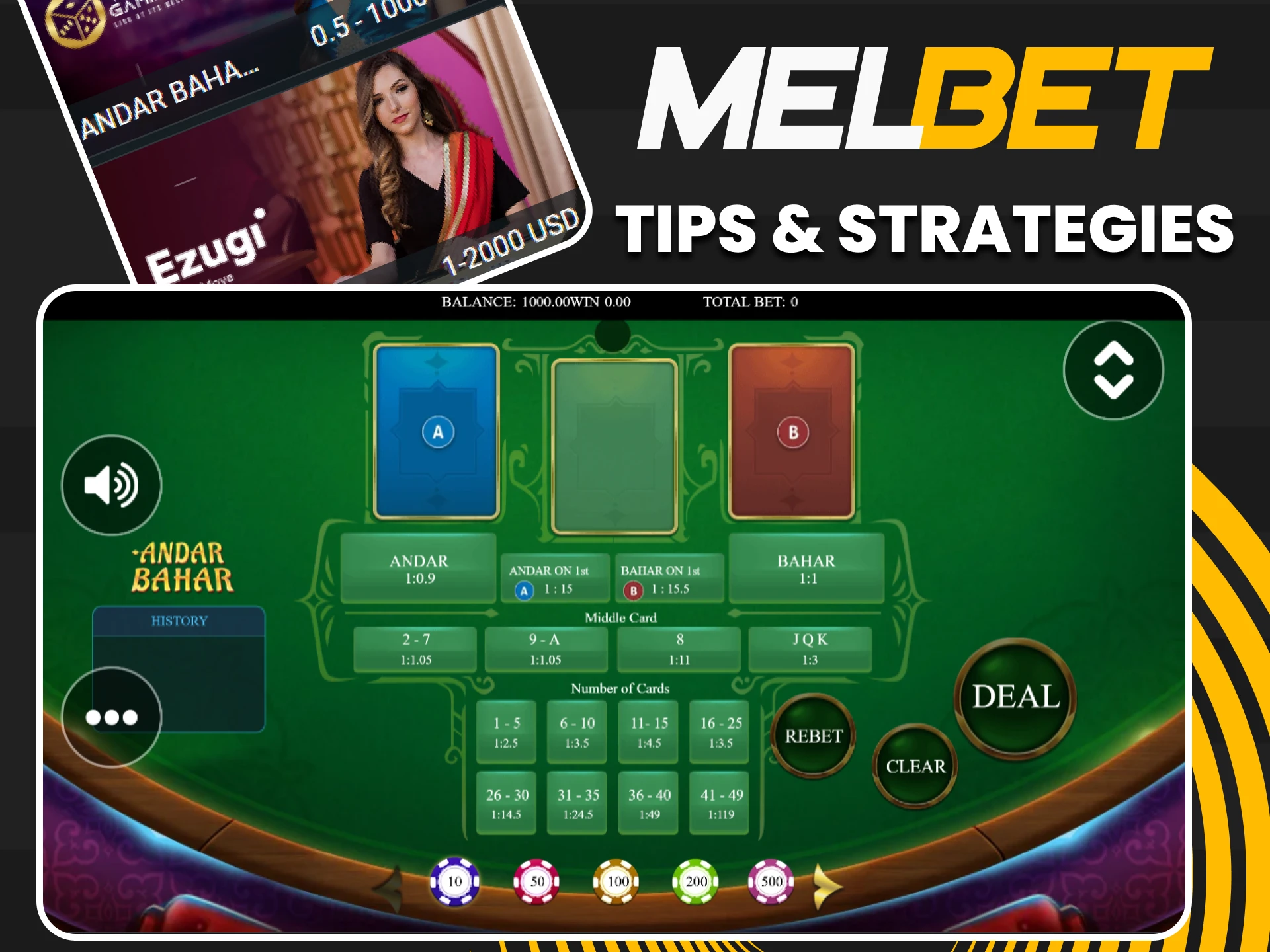 Learn strategies for winning in Andar Bahar from Melbet.