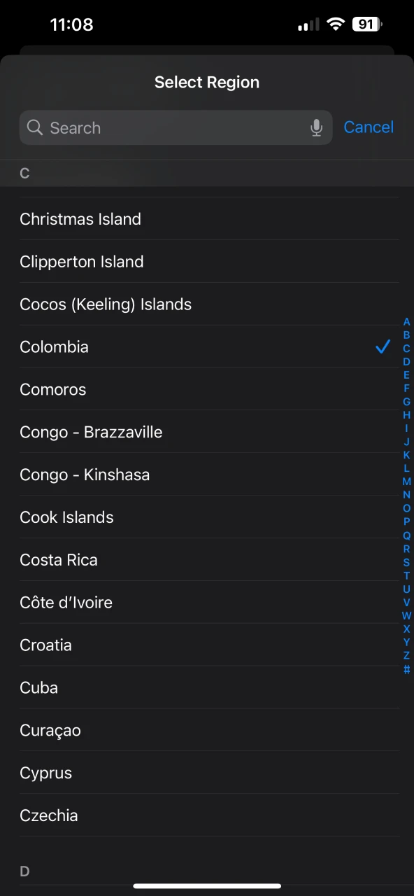 Change the region to install the Melbet app on iOS.