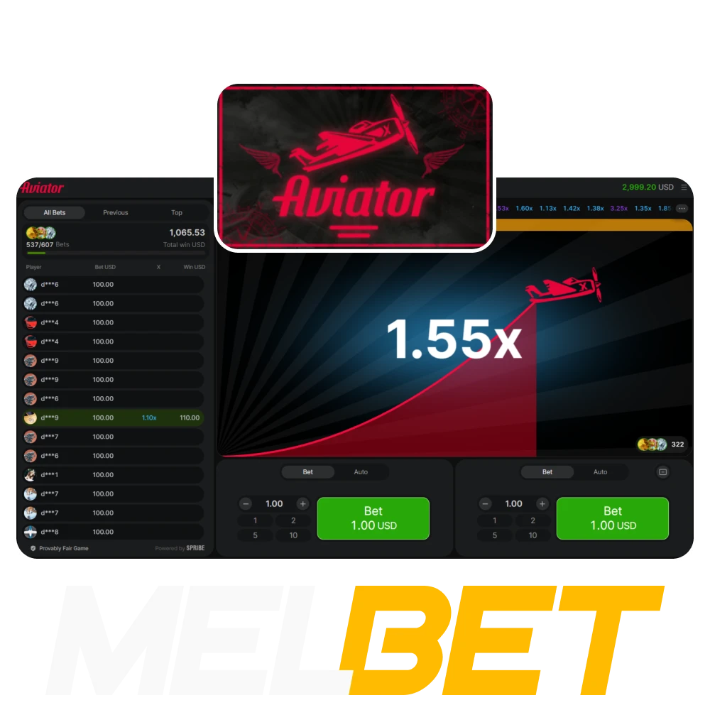 To play Aviator, choose the Melbet website.