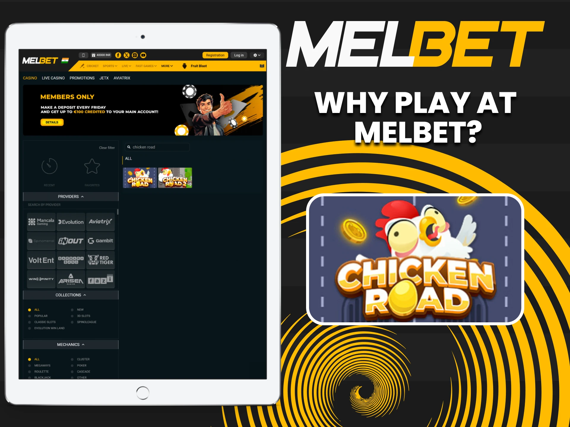 You will find many advantages for playing Chicken Road from Melbet.