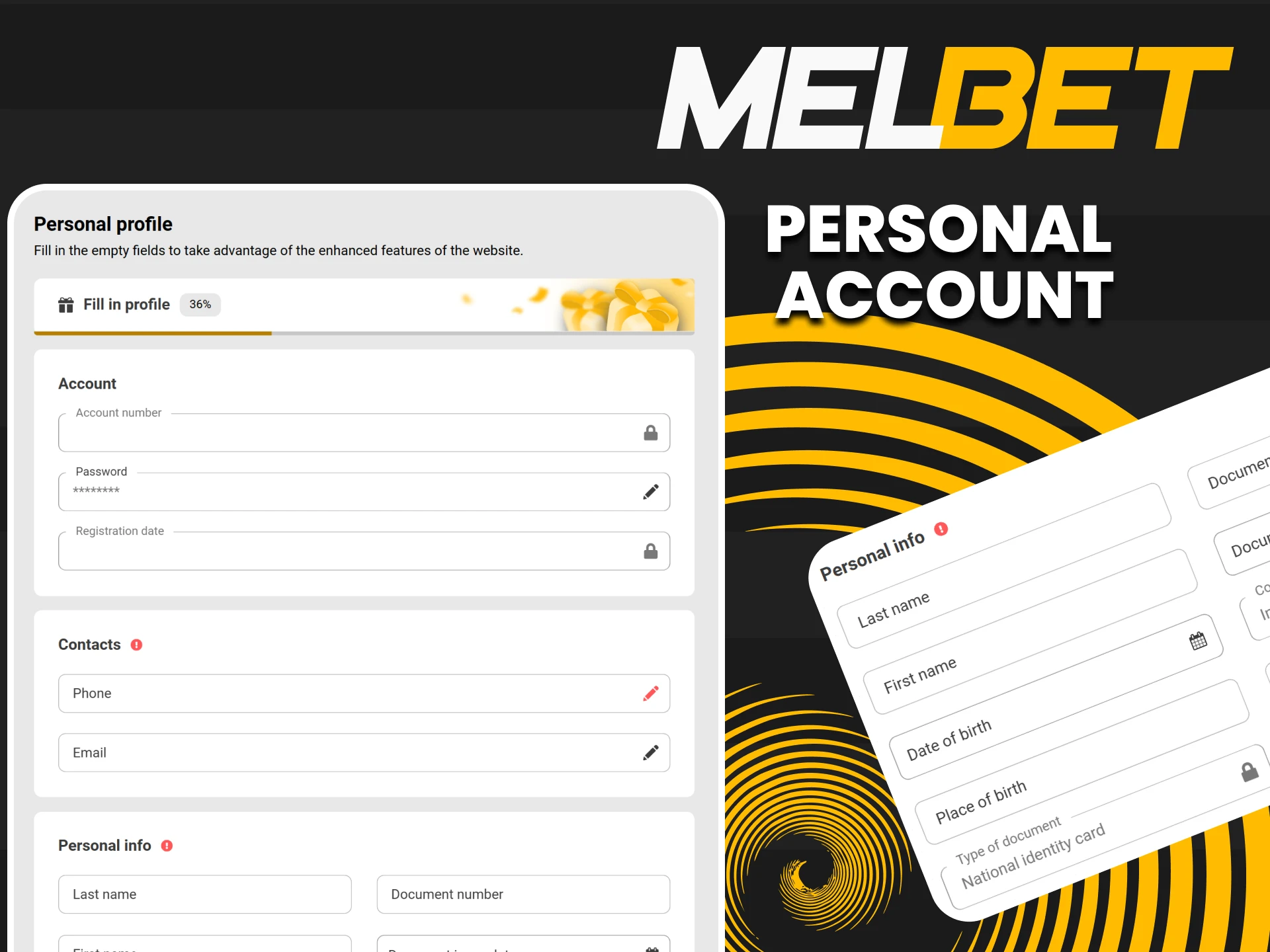 Visit your personal profile on the Melbet website.