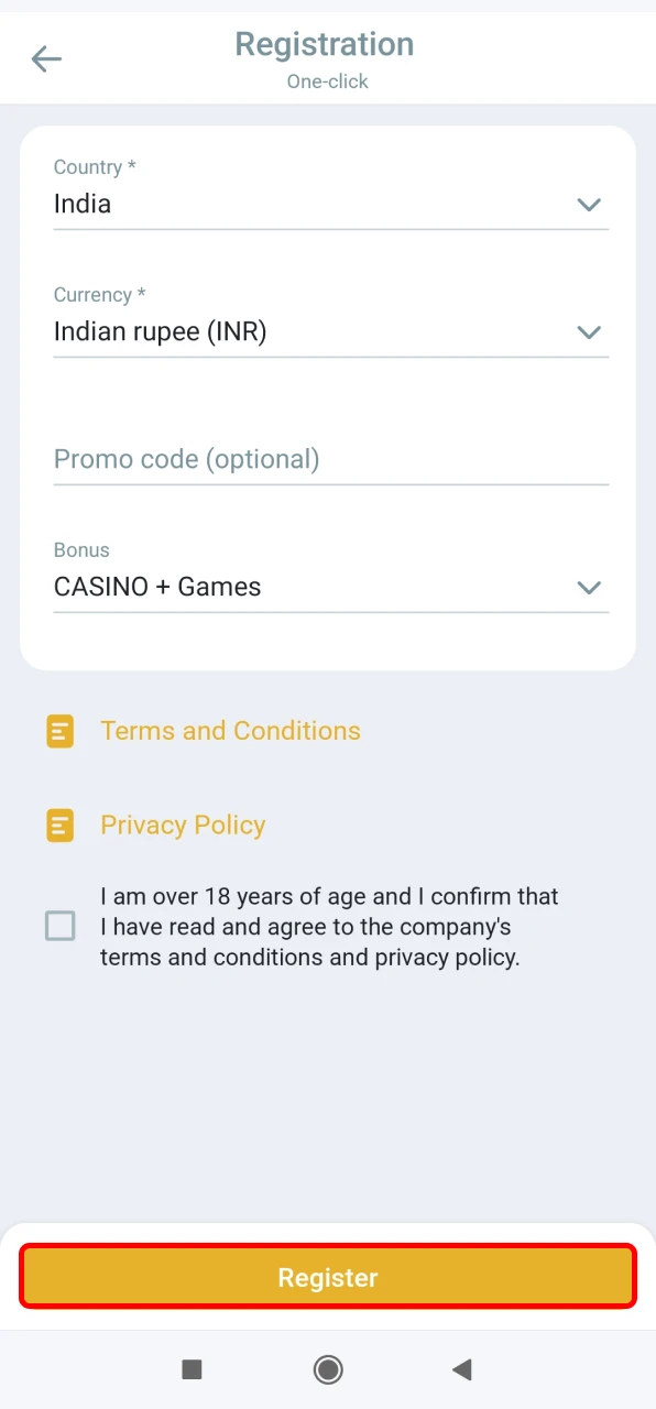 Complete registration on the Melbet website.